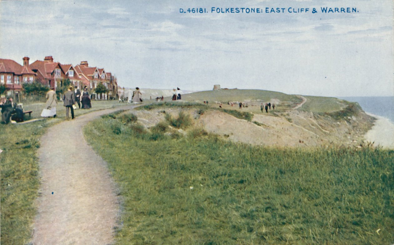 Folkestone: East Cliff & Warren, laat 19e-vroeg 20e eeuw door Unbekannt