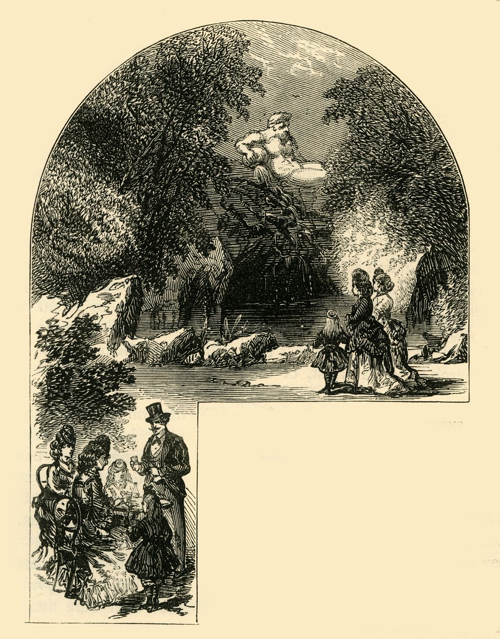 Fontein in de Surrey-tuinen, ca. 1878 door Unbekannt