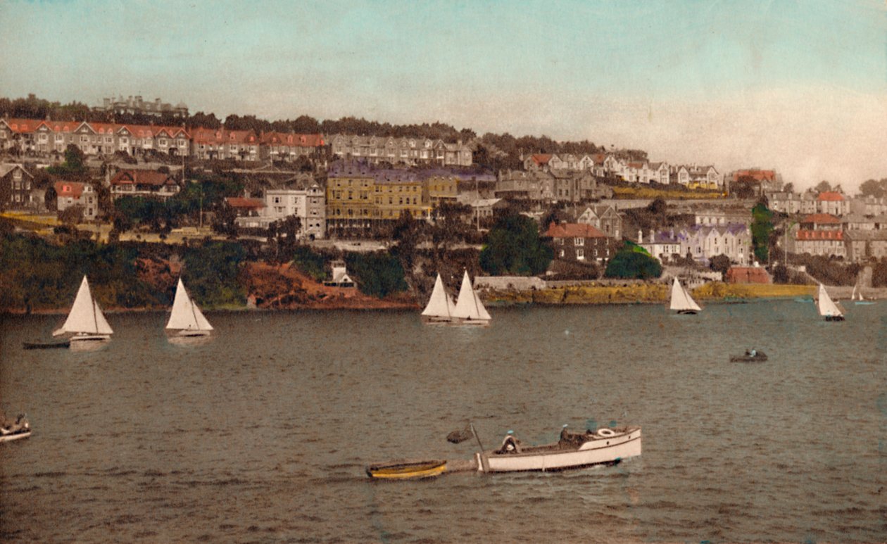Fowey vanaf Polruan, ca. 1930 door Unbekannt