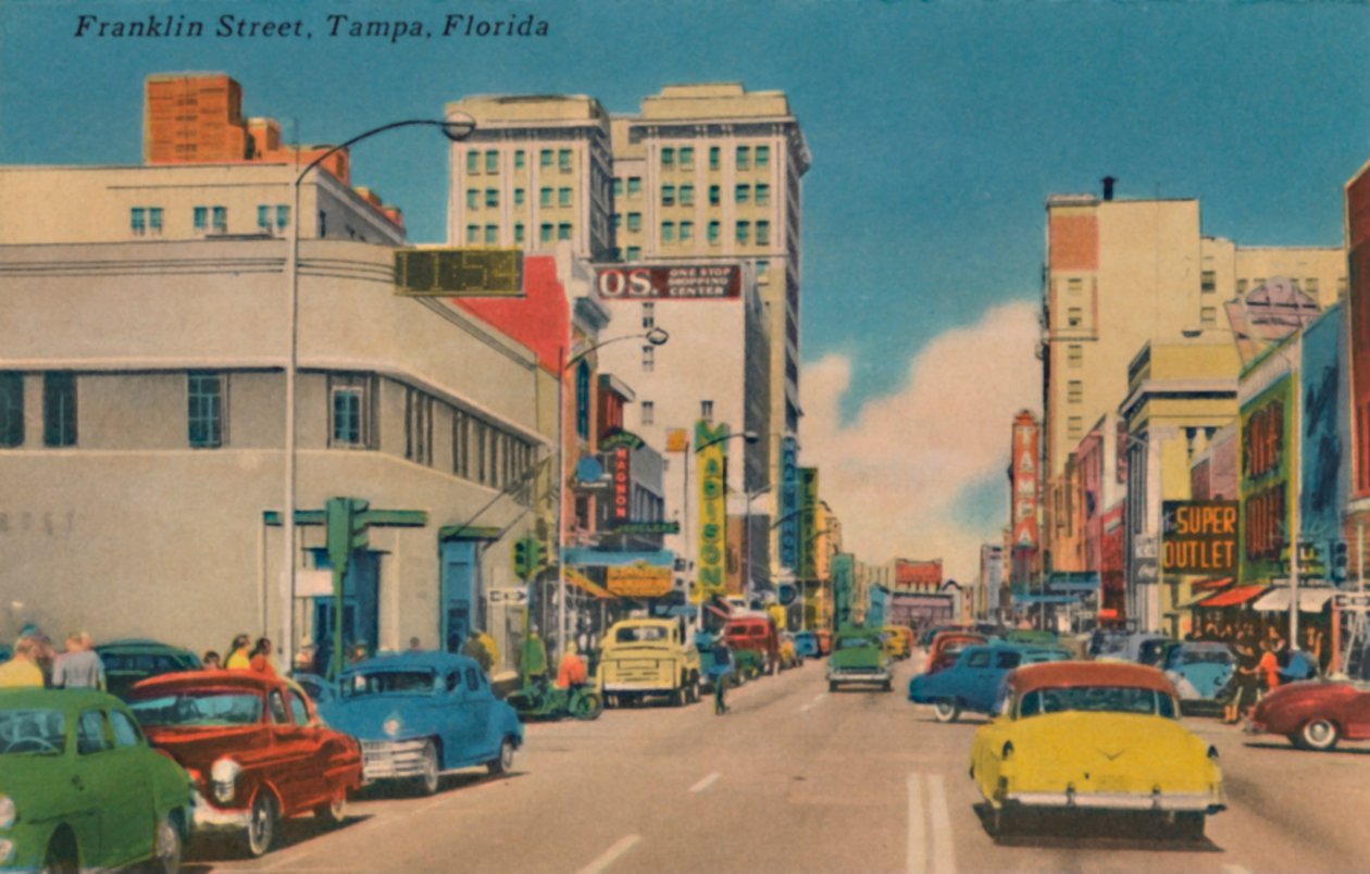 Franklin Street, Tampa, Florida, ca. 1940s door Unbekannt