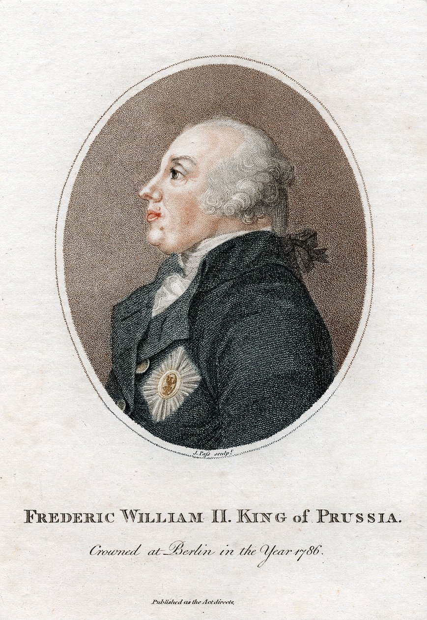 Frederik Willem II, Koning van Pruisen, 1786-1797 ca. 1810 door Unbekannt