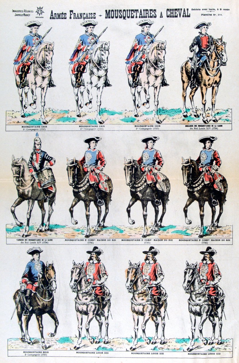 Frans Leger, bereden musketiers, 17e eeuw, 19e eeuw door Unbekannt