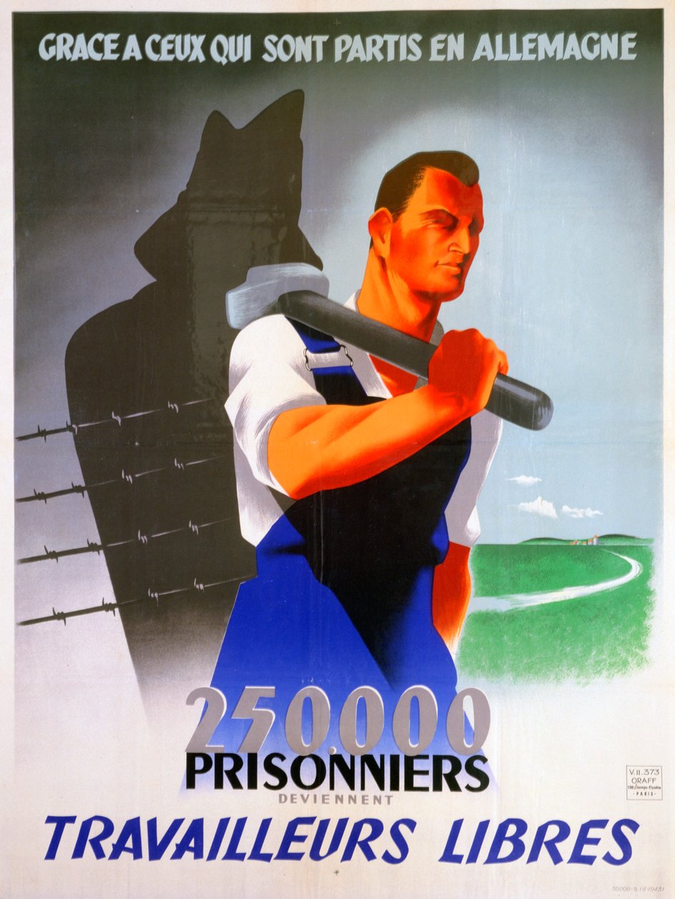 Franse arbeiders voor Duitsland poster, 1943 door Unbekannt