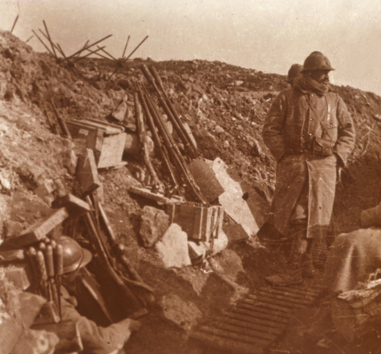 Frontlinie, Vauquois, Noord-Frankrijk, ca. 1914-ca. 1918 door Unbekannt