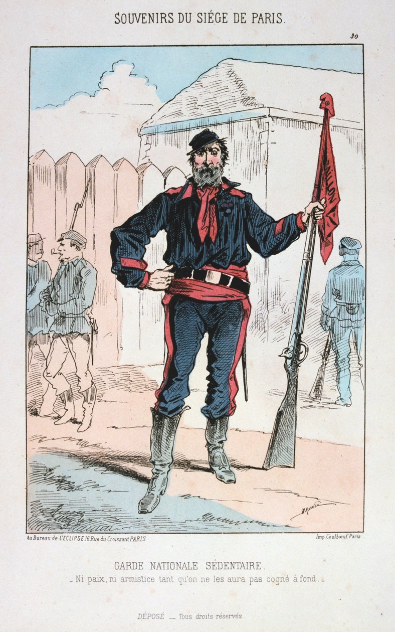 Garde Nationale Sedentaire, Beleg van Parijs, 1870-1871 door Unbekannt