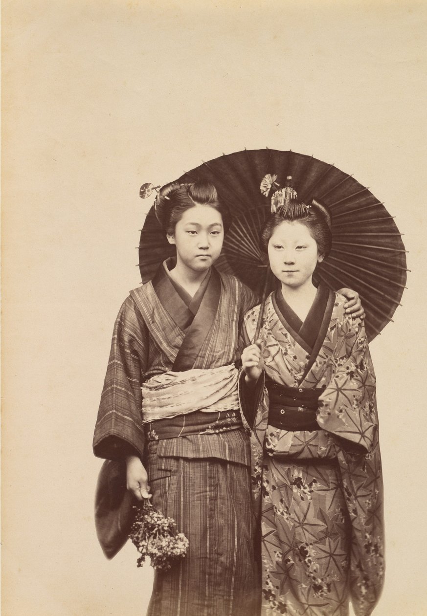 [Geisha-meisjes], ca. 1880 door Unbekannt