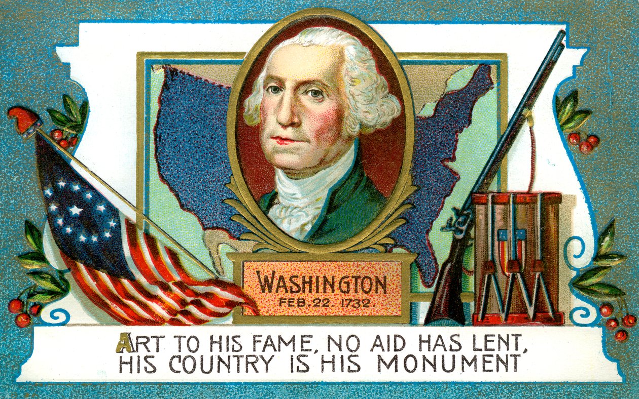 George Washington 1732-1799, Amerikaanse president, 18e eeuw door Unbekannt