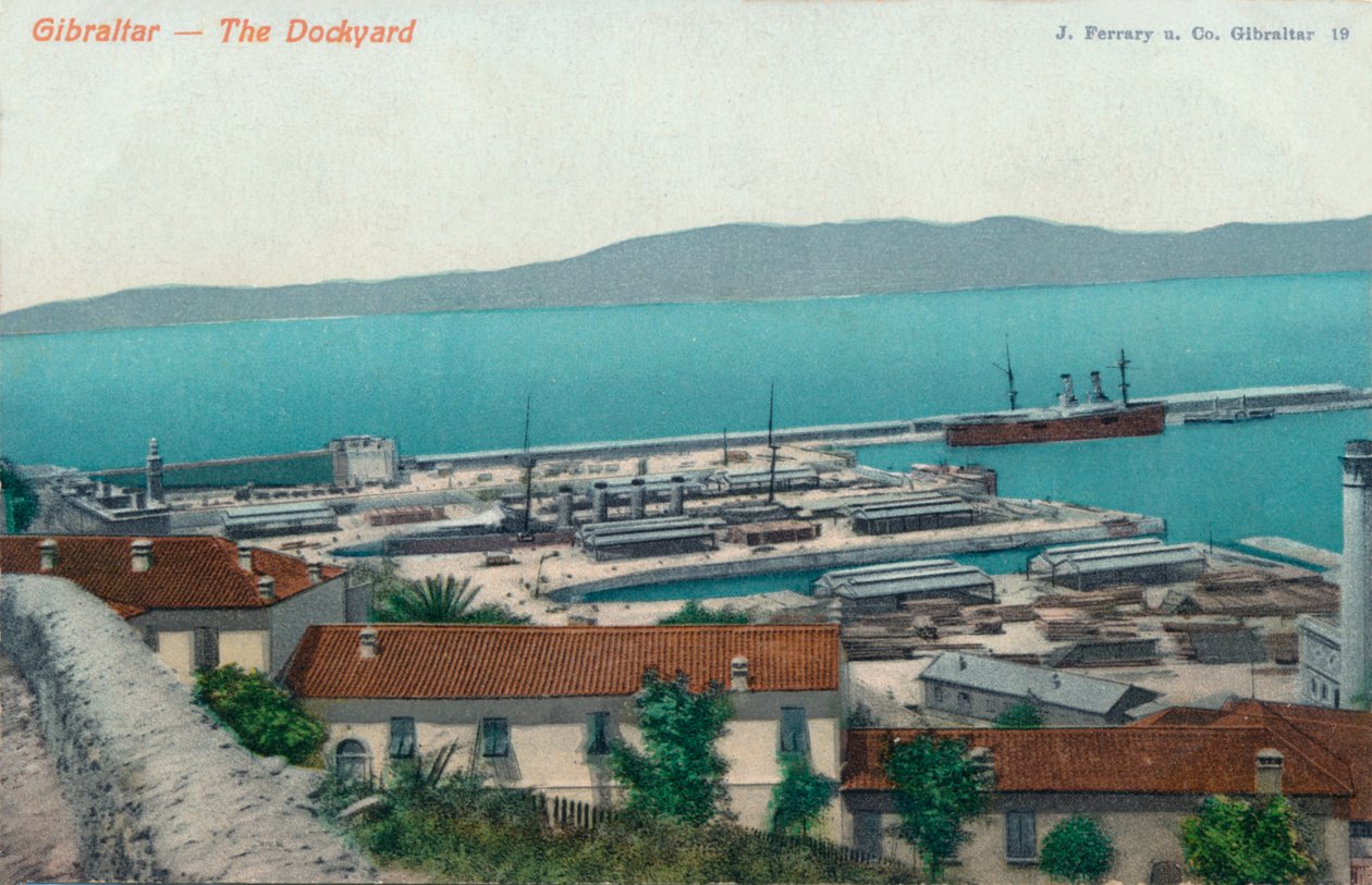 Gibraltar - De Werf, 1900 door Unbekannt