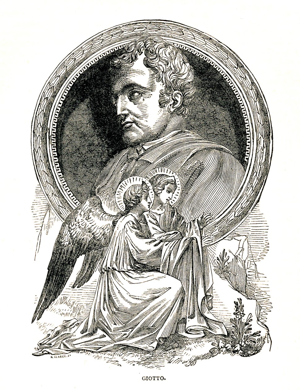 Giotto di Bondone, Italiaanse schilder en architect, 1893 door Unbekannt