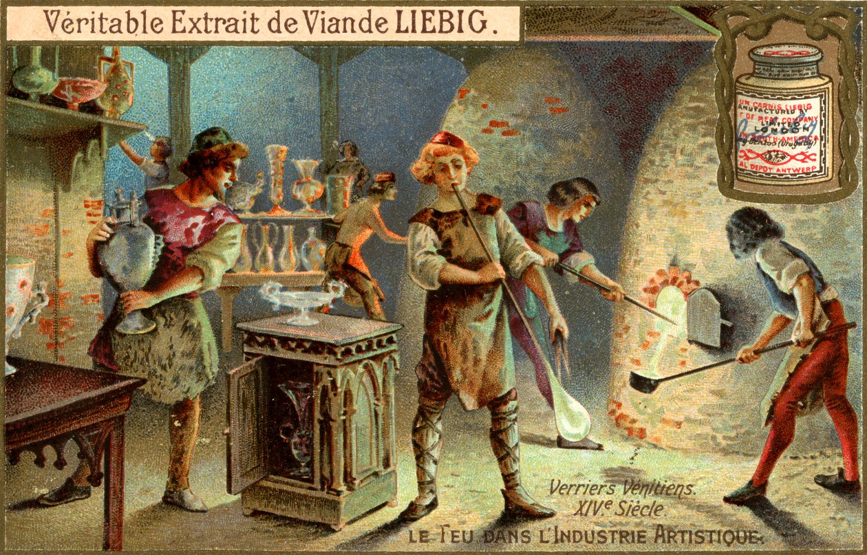 Glasmakers in de 14e eeuw, ca. 1900 door Unbekannt