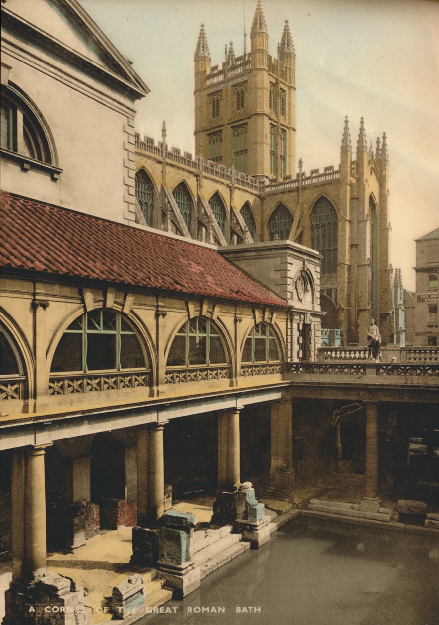 Groot Bad, Romeinse Baden, Bath, Somerset, ca. 1925 door Unbekannt