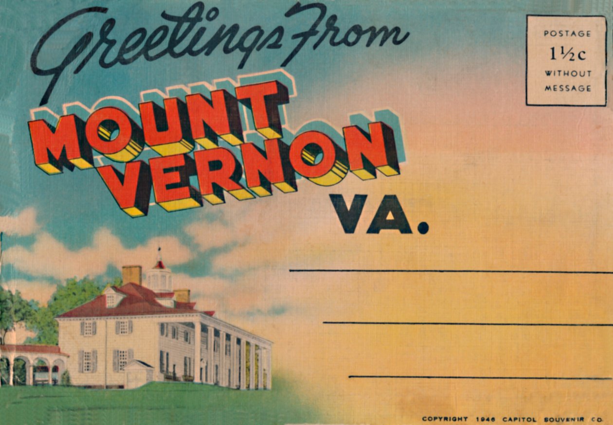 Groeten uit Mount Vernon V.A., 1946 door Unbekannt