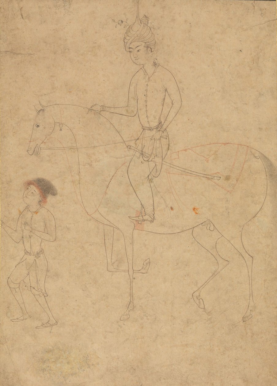 Groom en Ruiter, 1540-50 door Unbekannt