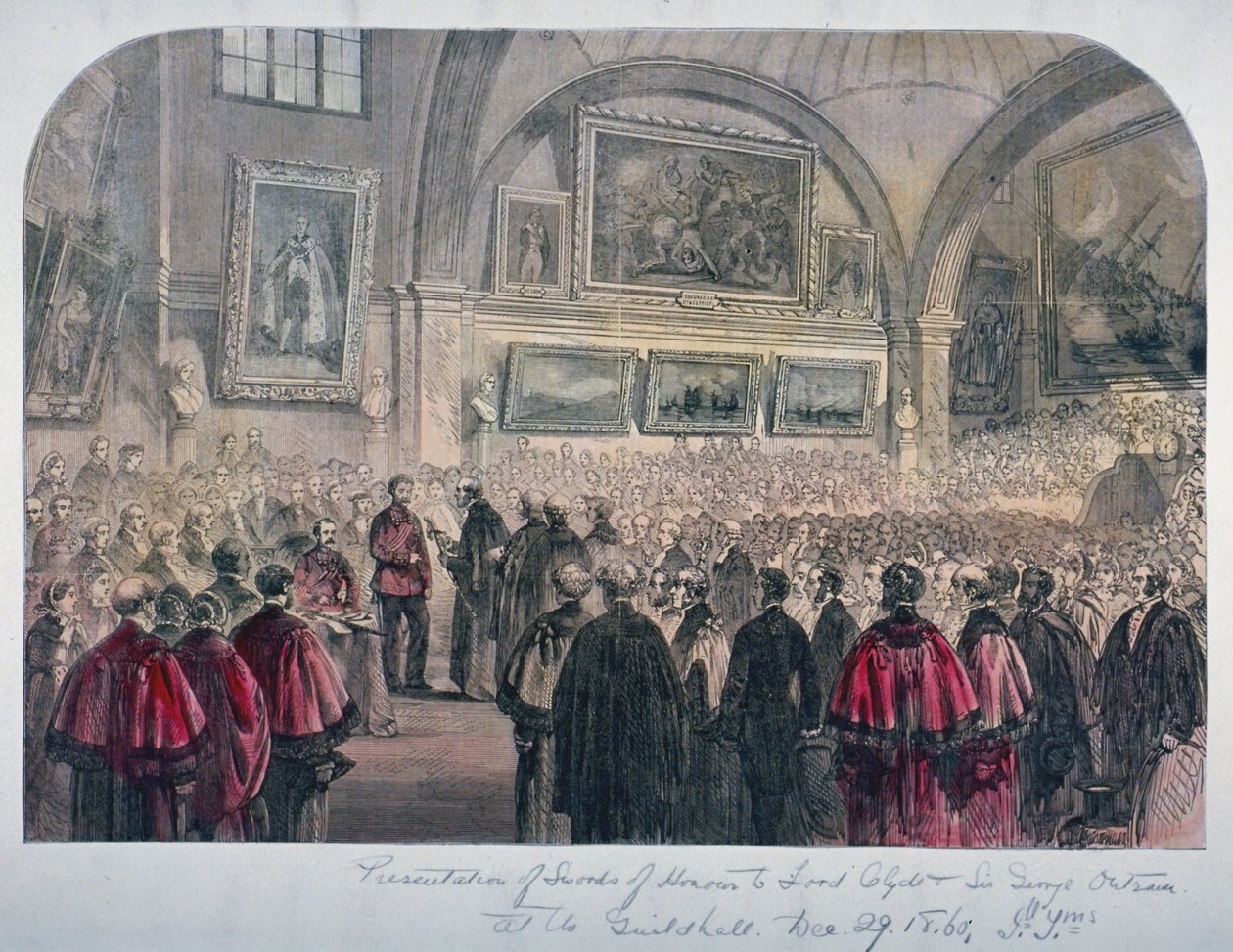 Guildhall Raadzaal, City of London, 1861 door Unbekannt