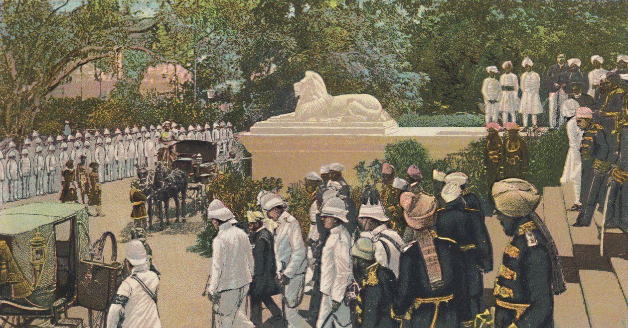 H.H. De Nizam verlaat de Residentie, Hyderabad, c1900 door Unbekannt