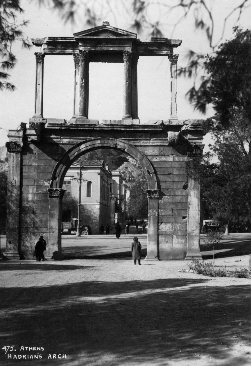 Boog van Hadrianus, Athene, Griekenland, ca. 1920s-1930s door Unbekannt