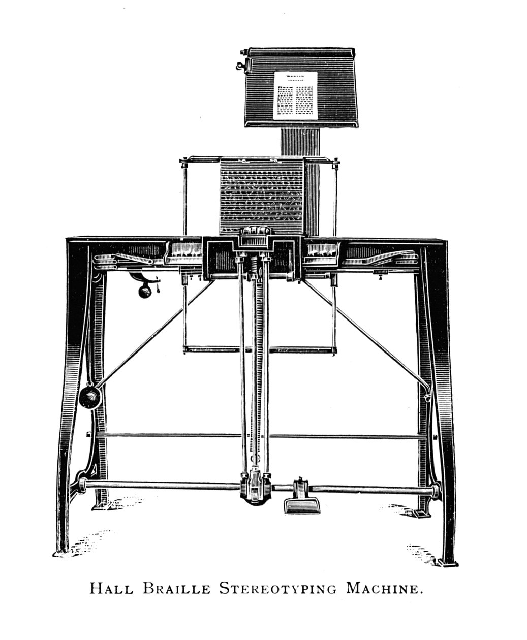 Hall Braille Stereotypeermachine, 1919 door Unbekannt
