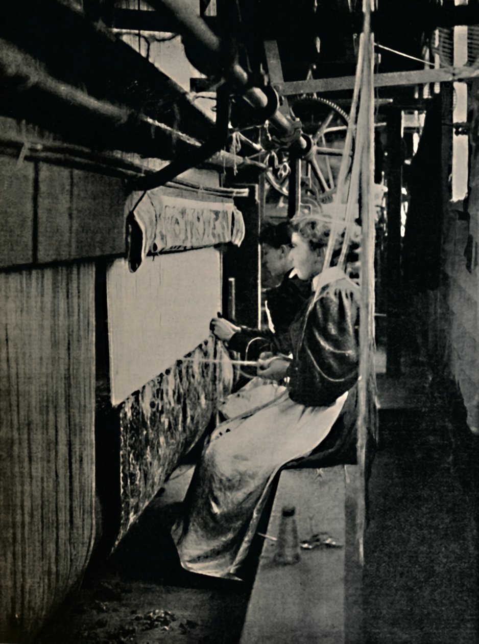 Hammersmith Tapijt Weven bij Merton Abbey Works door Unbekannt