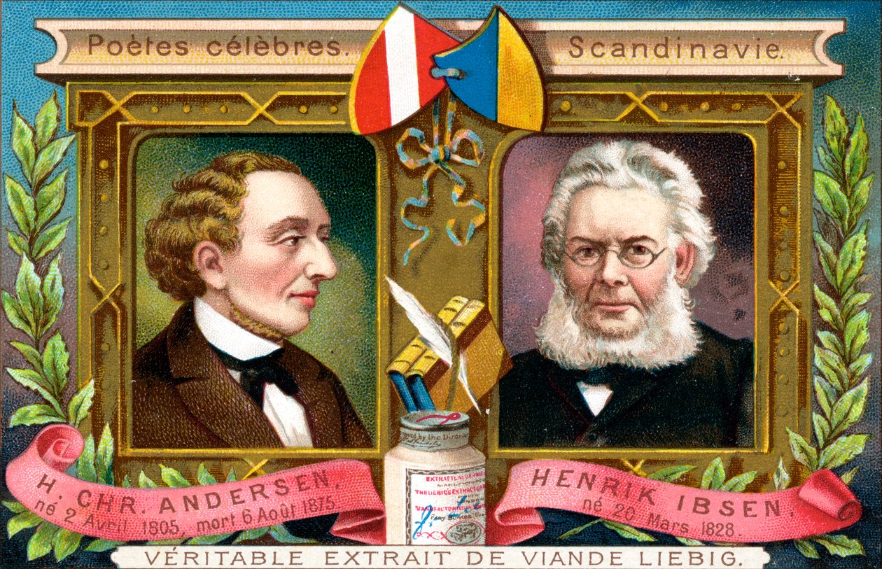 Hans Christian Andersen en Henrik Ibsen door Unbekannt