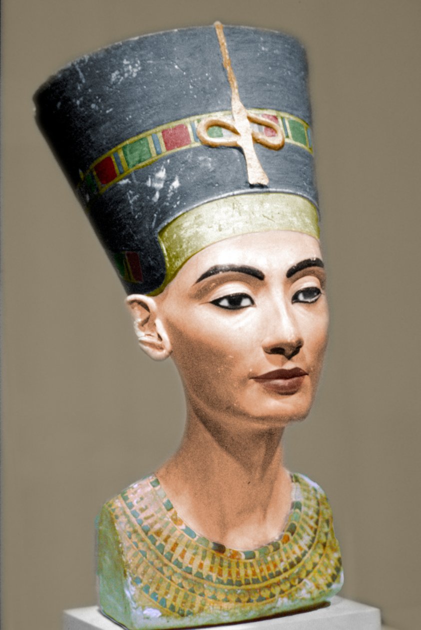 Hoofd van Koningin Nefertiti van Egypte door Unbekannt