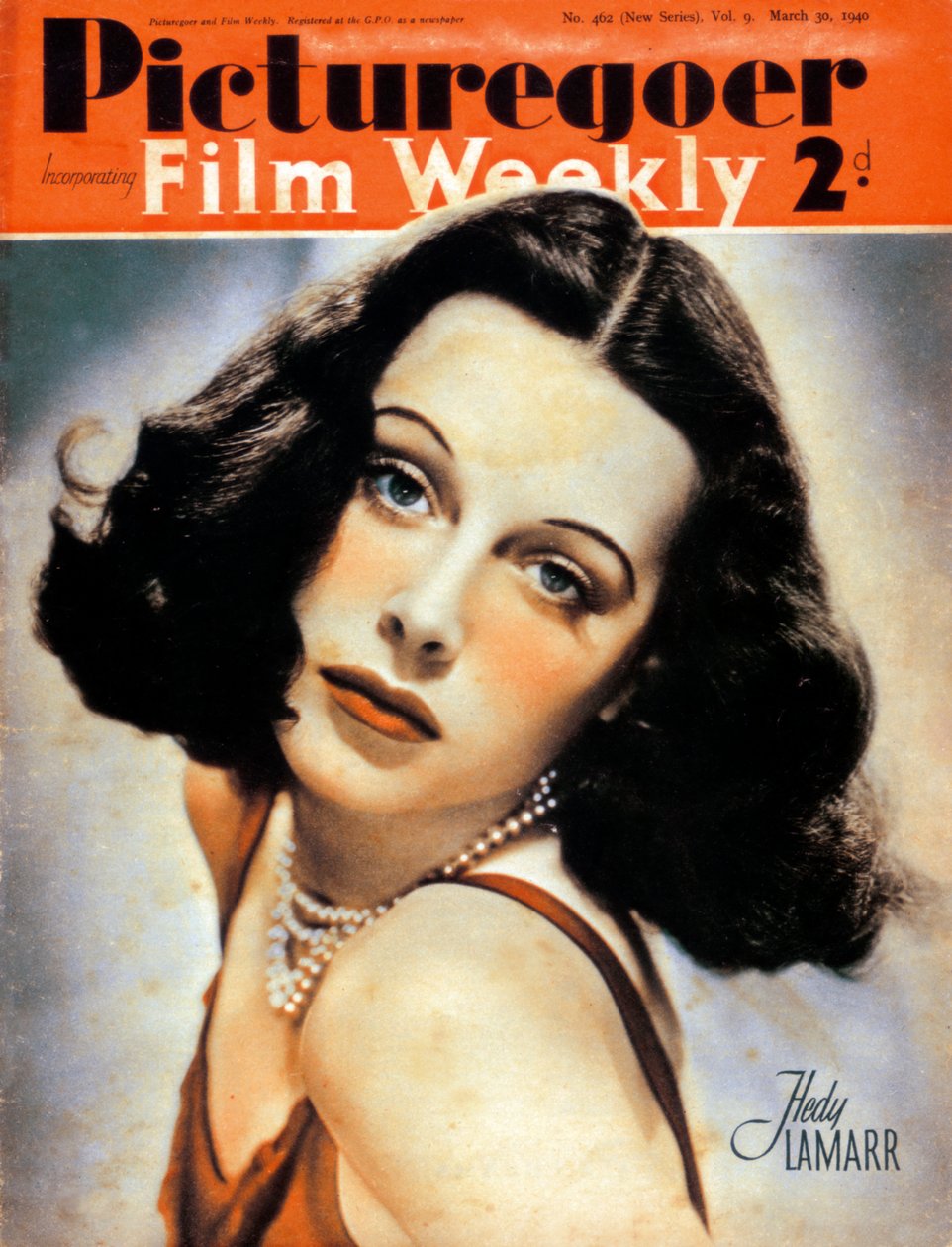 Hedy Lamarr 1914-2000, in Oostenrijk geboren Amerikaanse actrice, 1940 door Unbekannt