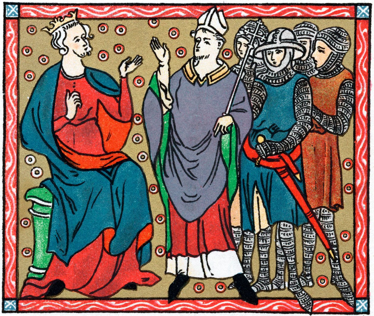 Hendrik II en Thomas a Becket door Unbekannt