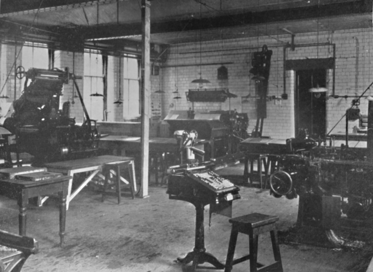 Heriot-Watt College, Edinburgh - Letterpress Machine Department, 1909 door Unbekannt