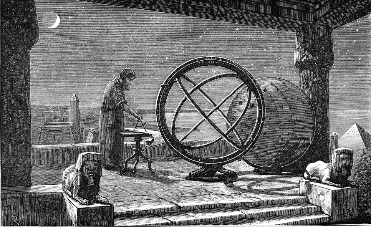 Hipparchus, oude Griekse astronoom, 2e eeuw v.Chr., ca. 1880 door Unbekannt