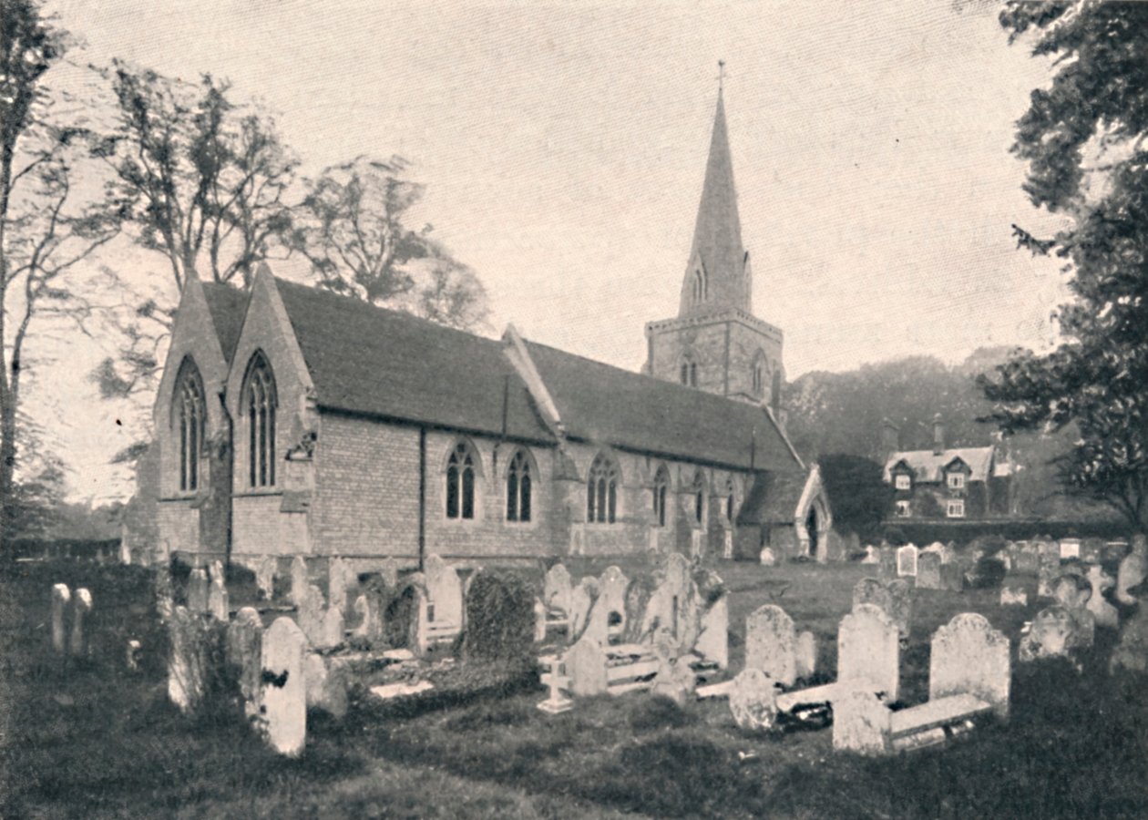 Hursley Kerk en Pastorie door Unbekannt
