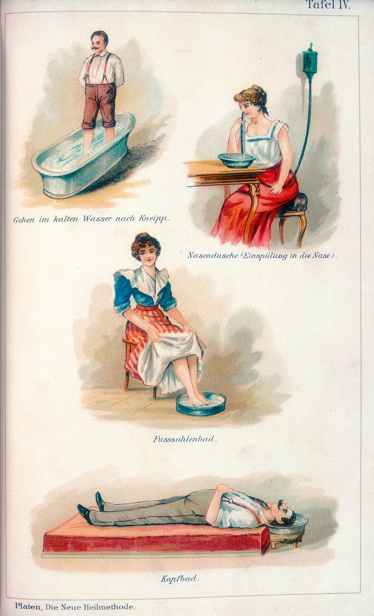 Hydrotherapie behandelingen, c1902 door Unbekannt