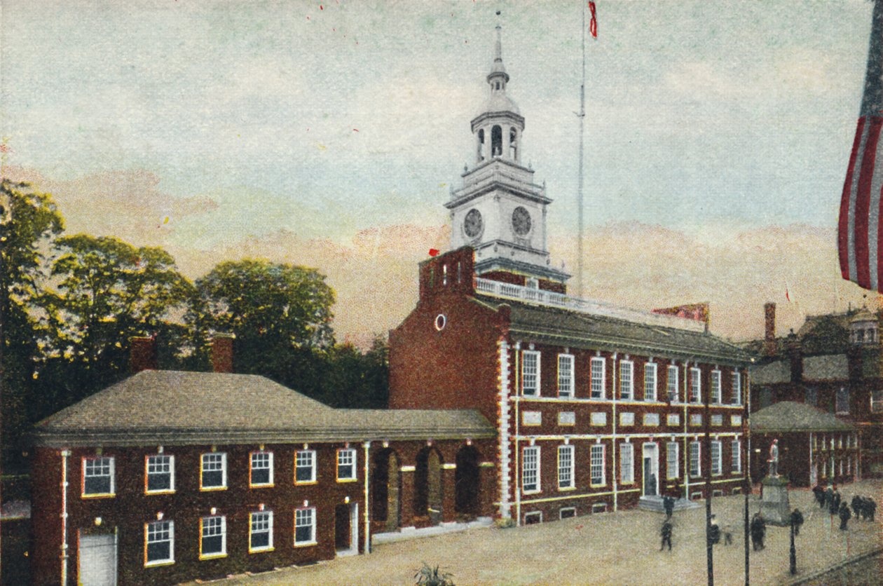 Independence Hall, Philadelphia, Pennsylvania, VS, ca. 1910 door Unbekannt