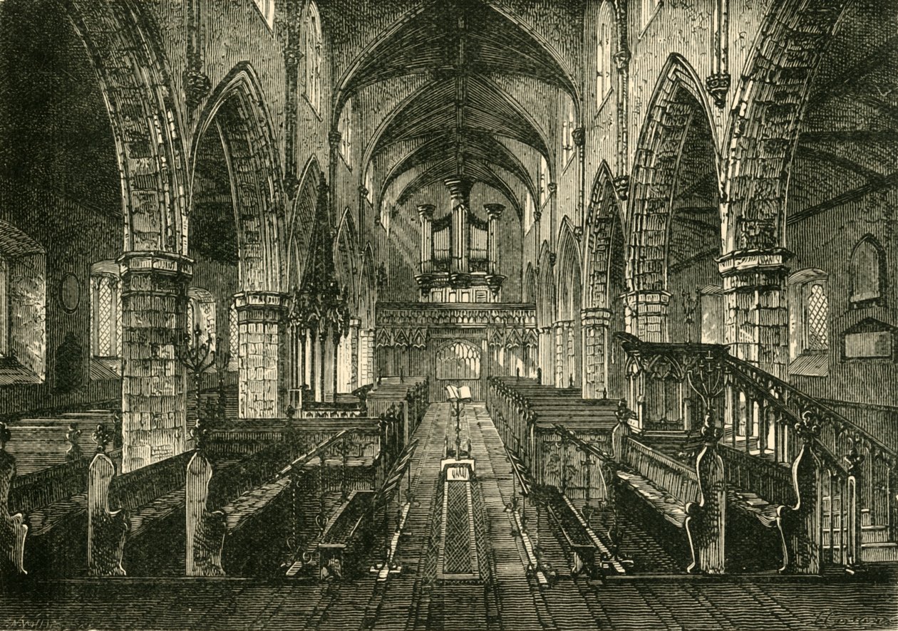 Interieur van Londonderry Kathedraal, 1898 door Unbekannt