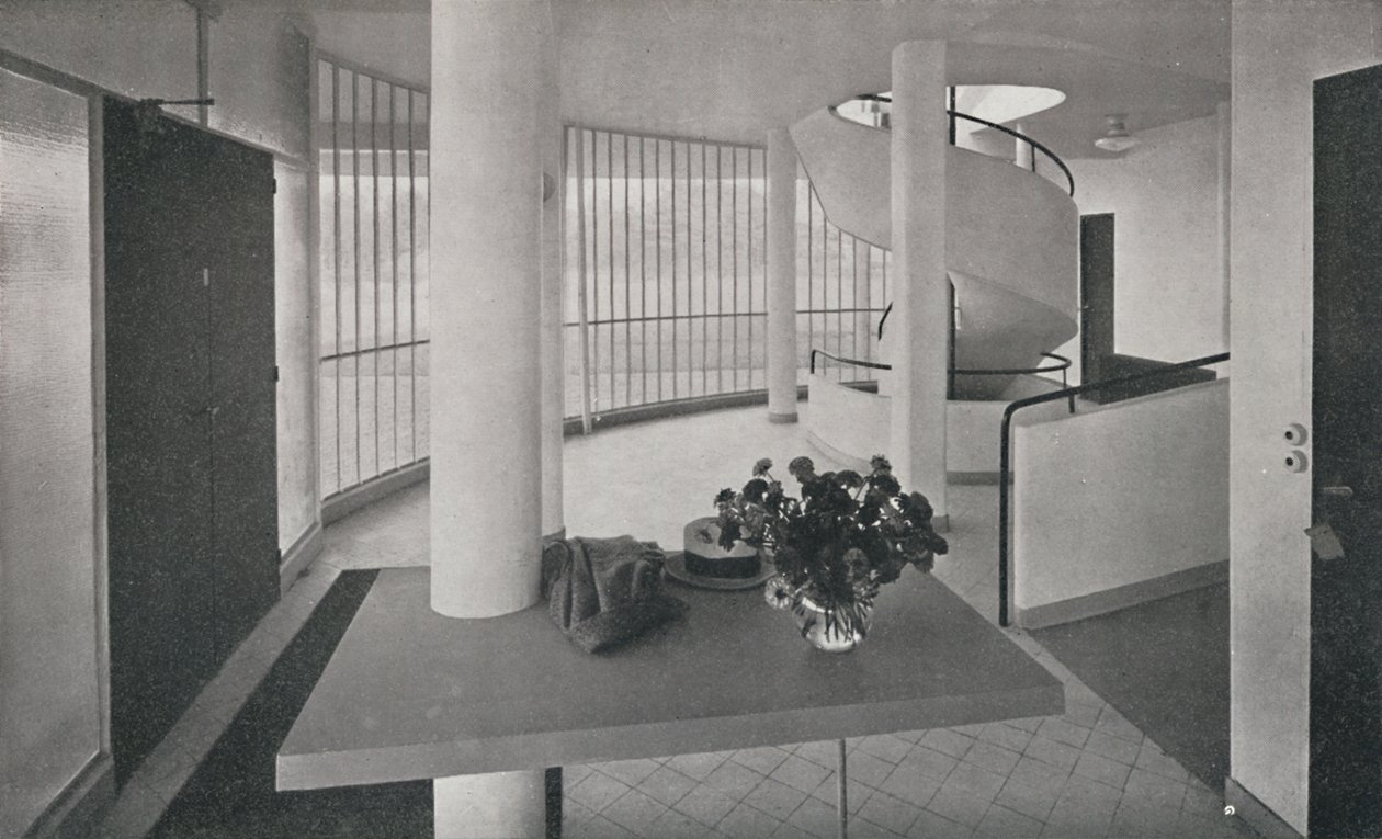 Interieur van de Villa in Poissy, 1933 door Unbekannt