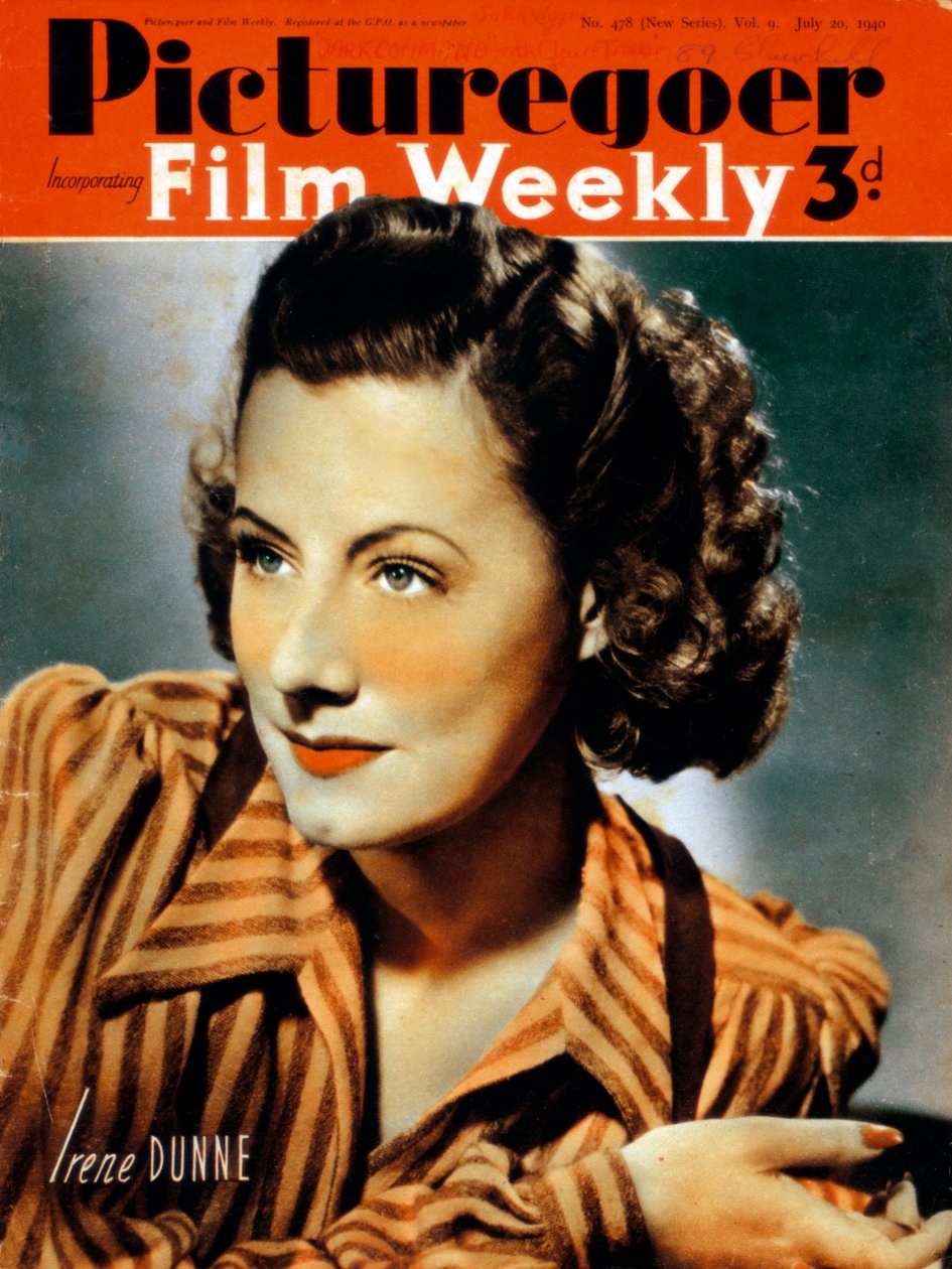 Irene Dunne 1898-1990, Amerikaanse actrice, 1940 door Unbekannt