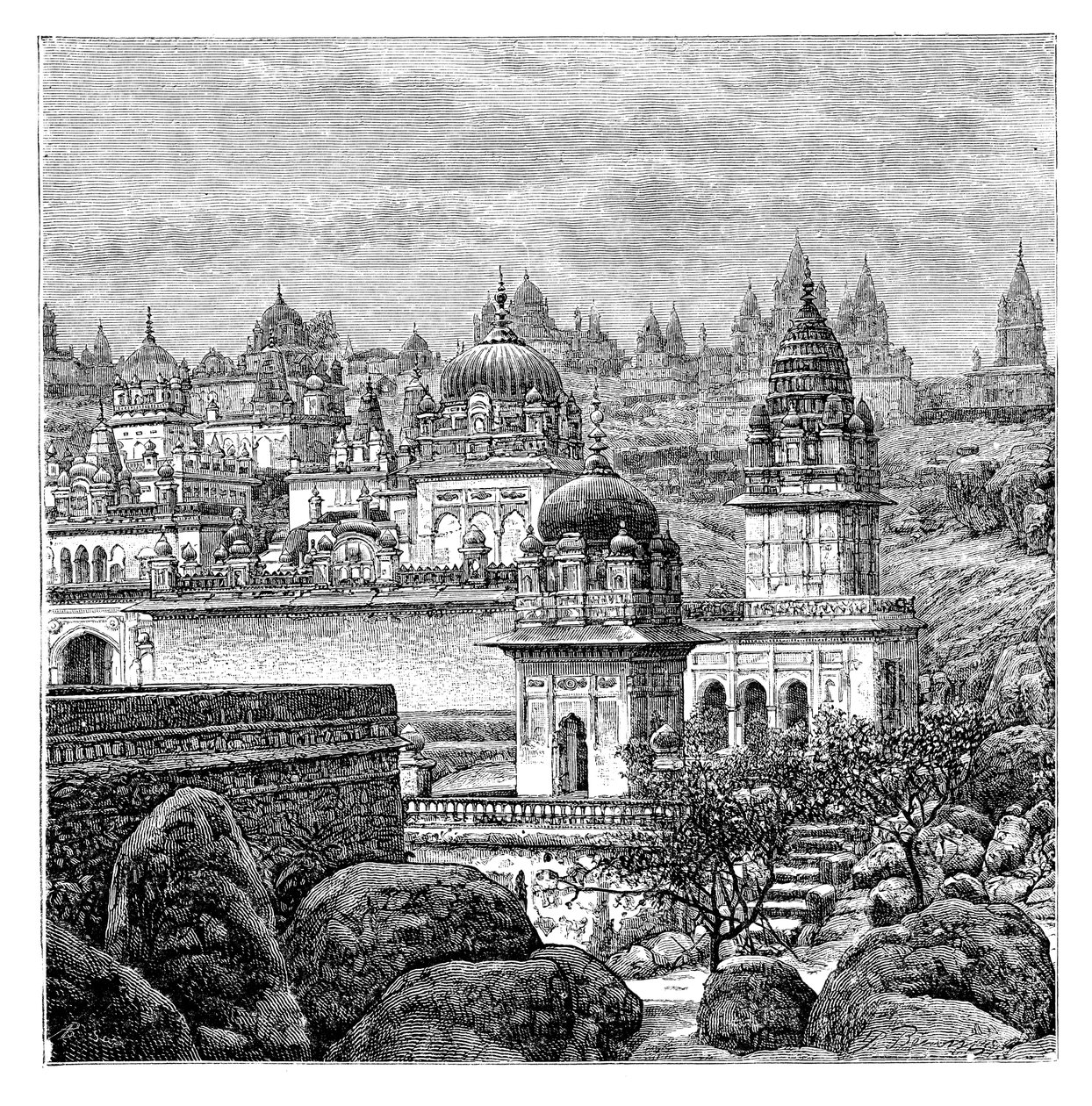 Jaina tempels, Junagadh, Gujarat, India, 1895 door Unbekannt