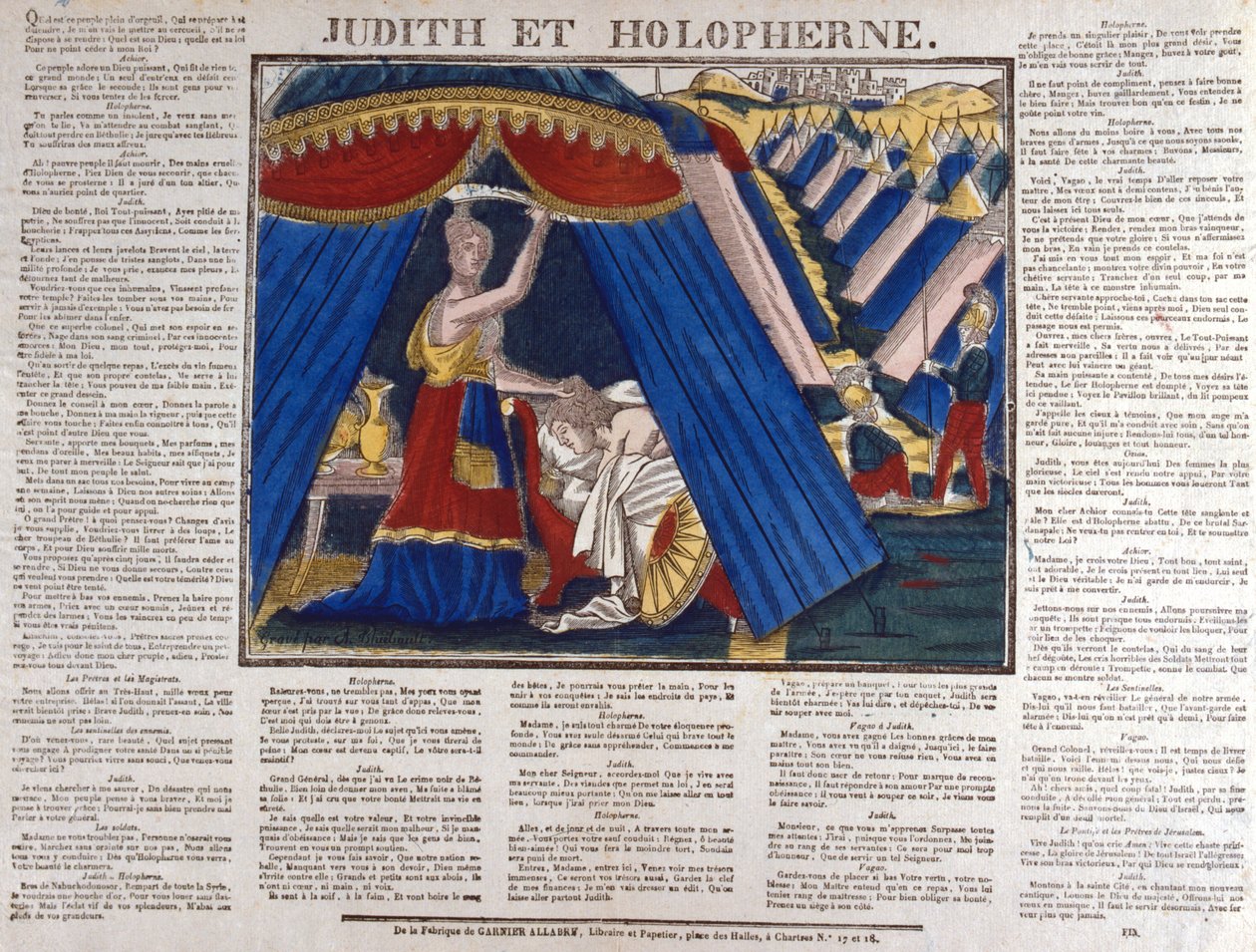 Judith doodt de Assyrische generaal Holofernes, 19e eeuw door Unbekannt
