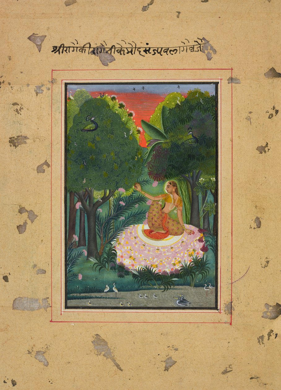 Kamod Ragini, folio uit een Ragamala, ca. 1770-1775 door Unbekannt