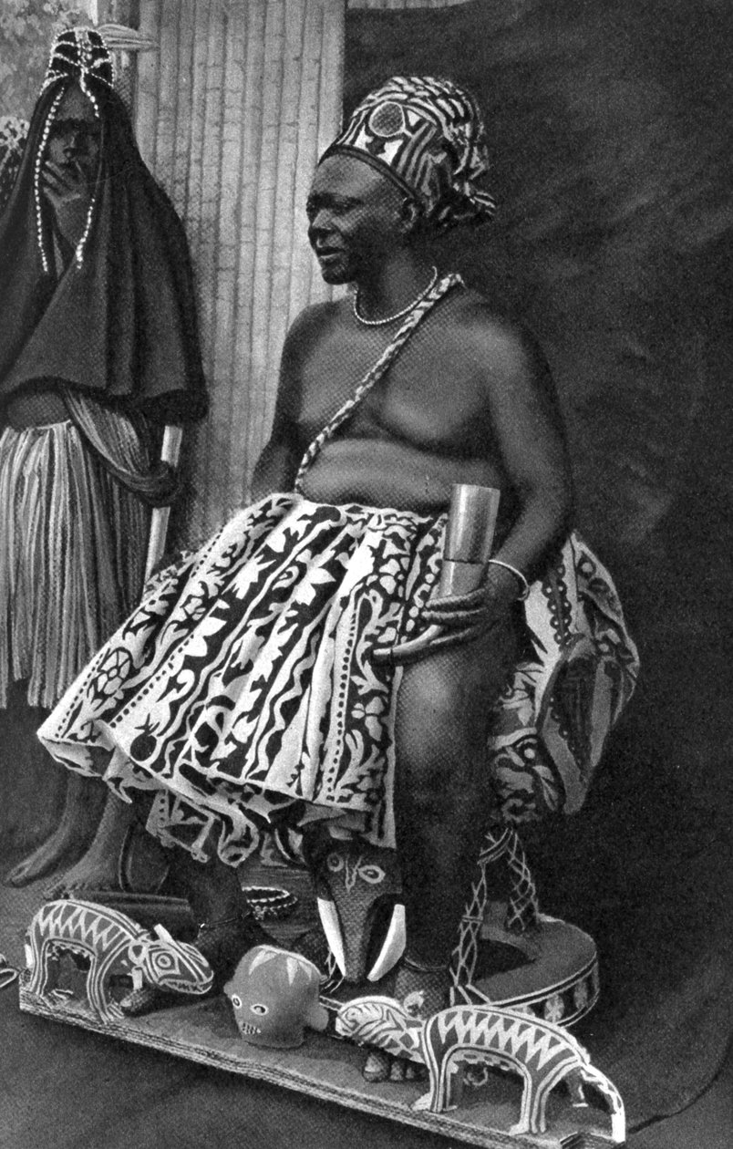 Koning Basu Fondong van Kameroen, Afrika door Unbekannt