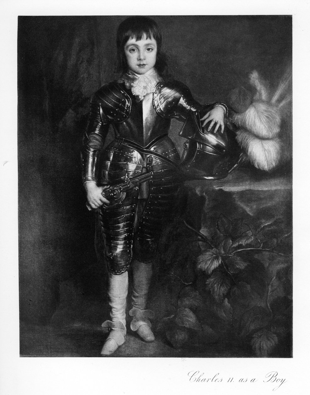Koning Karel II als jongen door Unbekannt