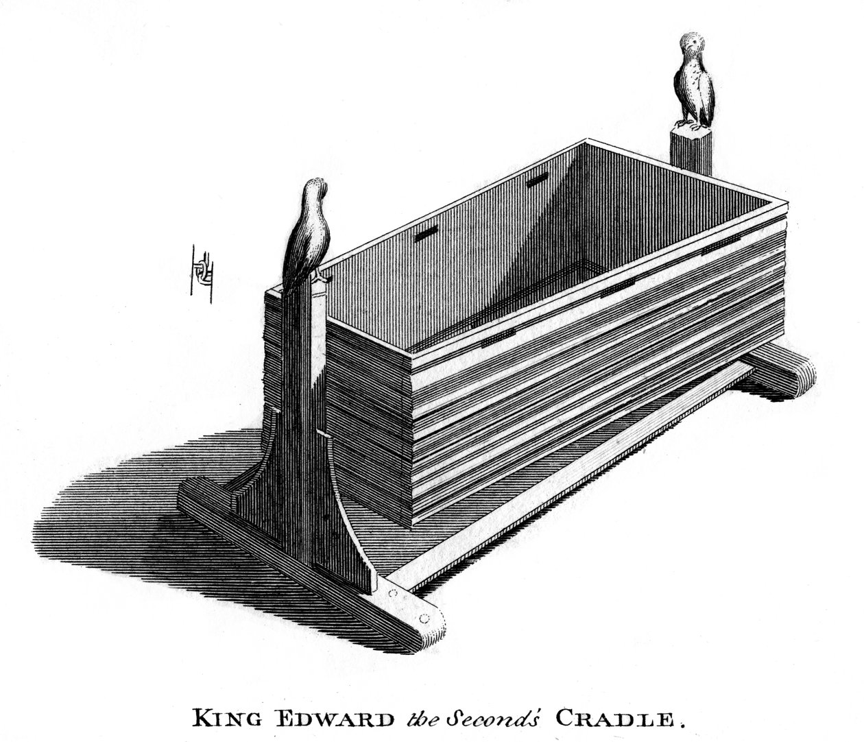 De Wieg van Koning Edward II door Unbekannt