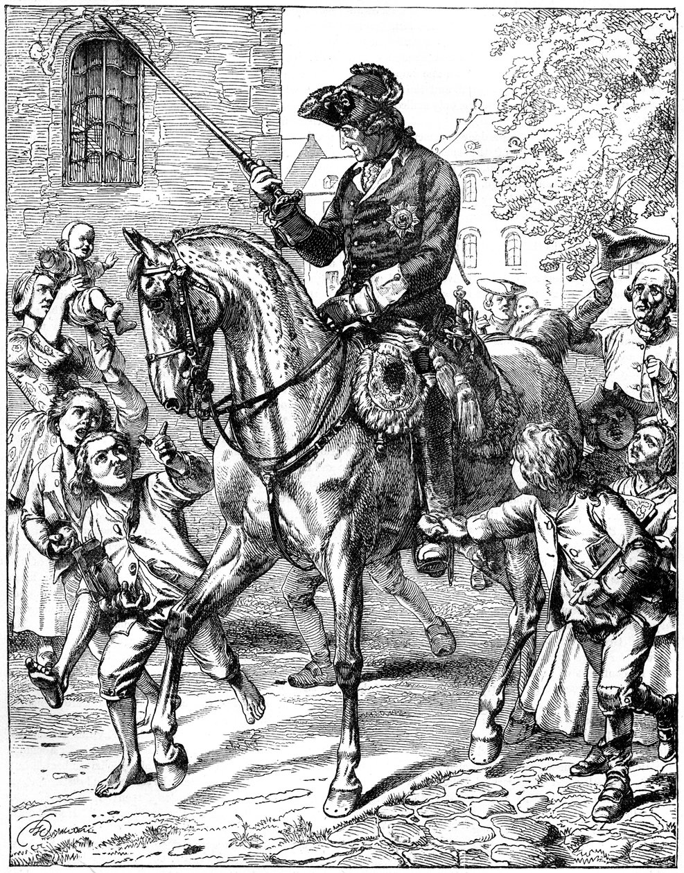 Koning Frederik II van Pruisen 1712-1786, 19e eeuw door Unbekannt