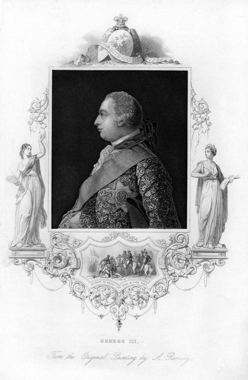 Koning George III van Groot-Brittannië, ca. 1850 door Unbekannt