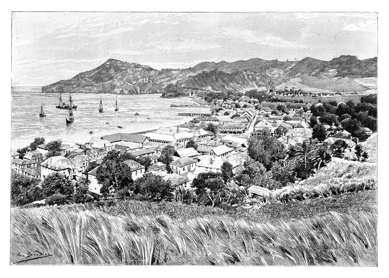 Kingston, St Vincent Eiland, ca. 1890 door Unbekannt
