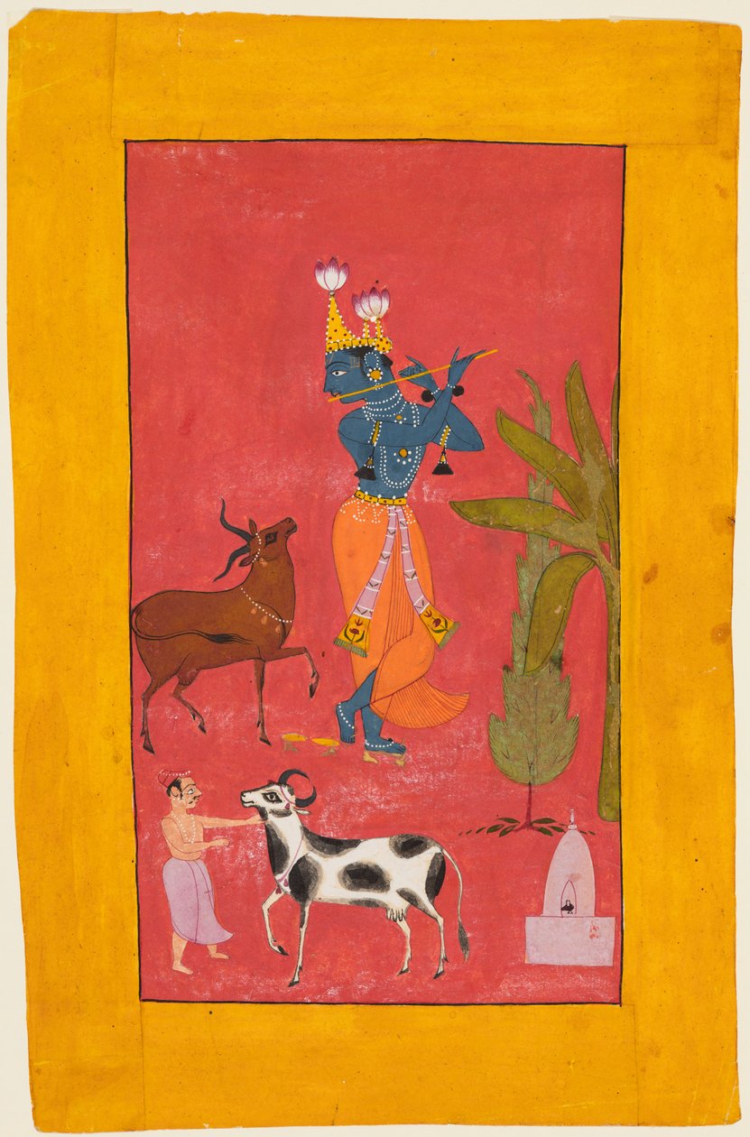 Krishna Fluitend door Unbekannt