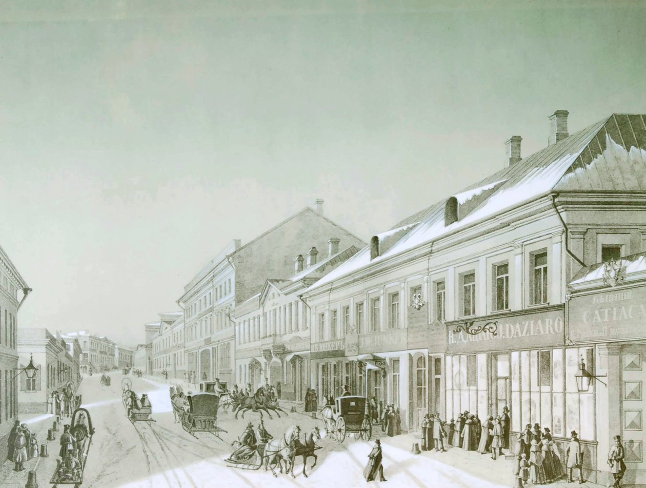 Kuznetsky Most, Moskou, Rusland, 1840s door Unbekannt
