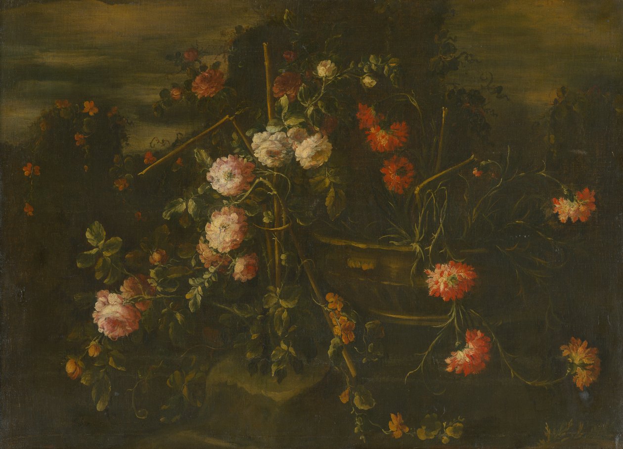 Bloemen in de natuur door Unbekannt