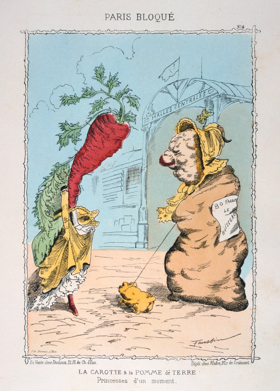 De wortel en de aardappel, 1870-1871 door Unbekannt