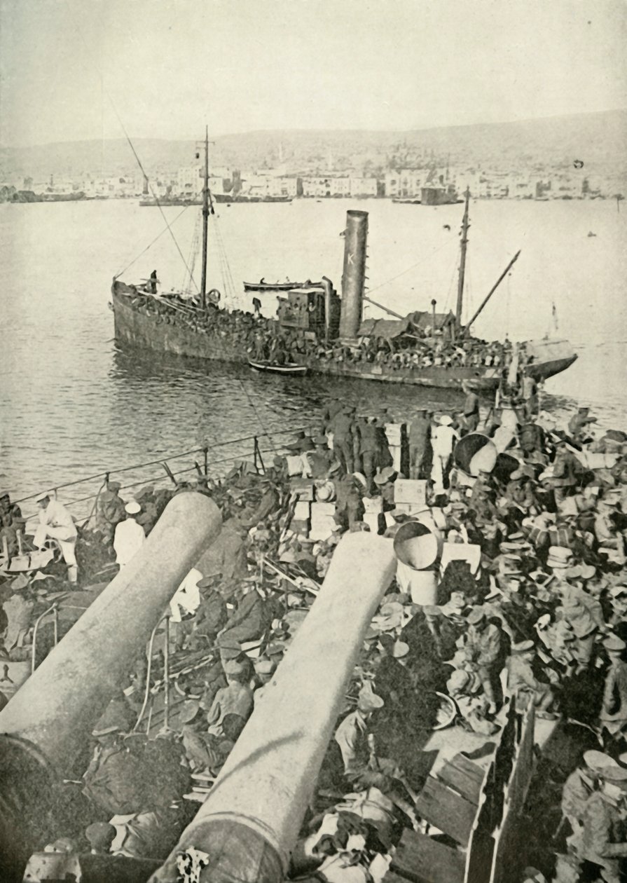 Landing van de Britse Troepen in Salonika, 1919 door Unbekannt