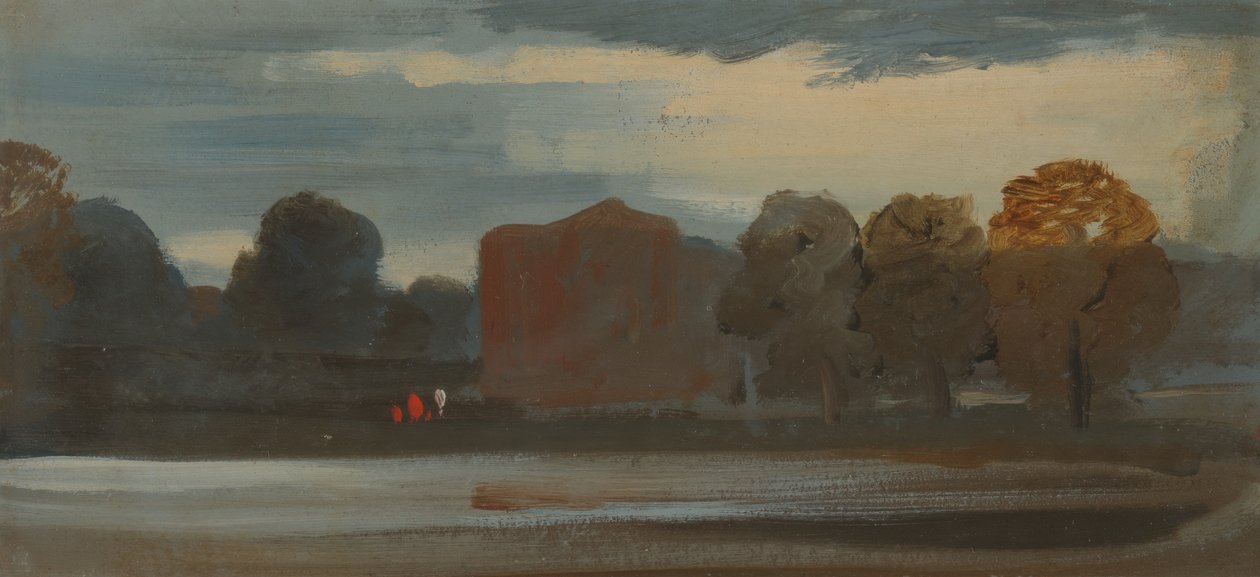 Landschap met meer door Unbekannt