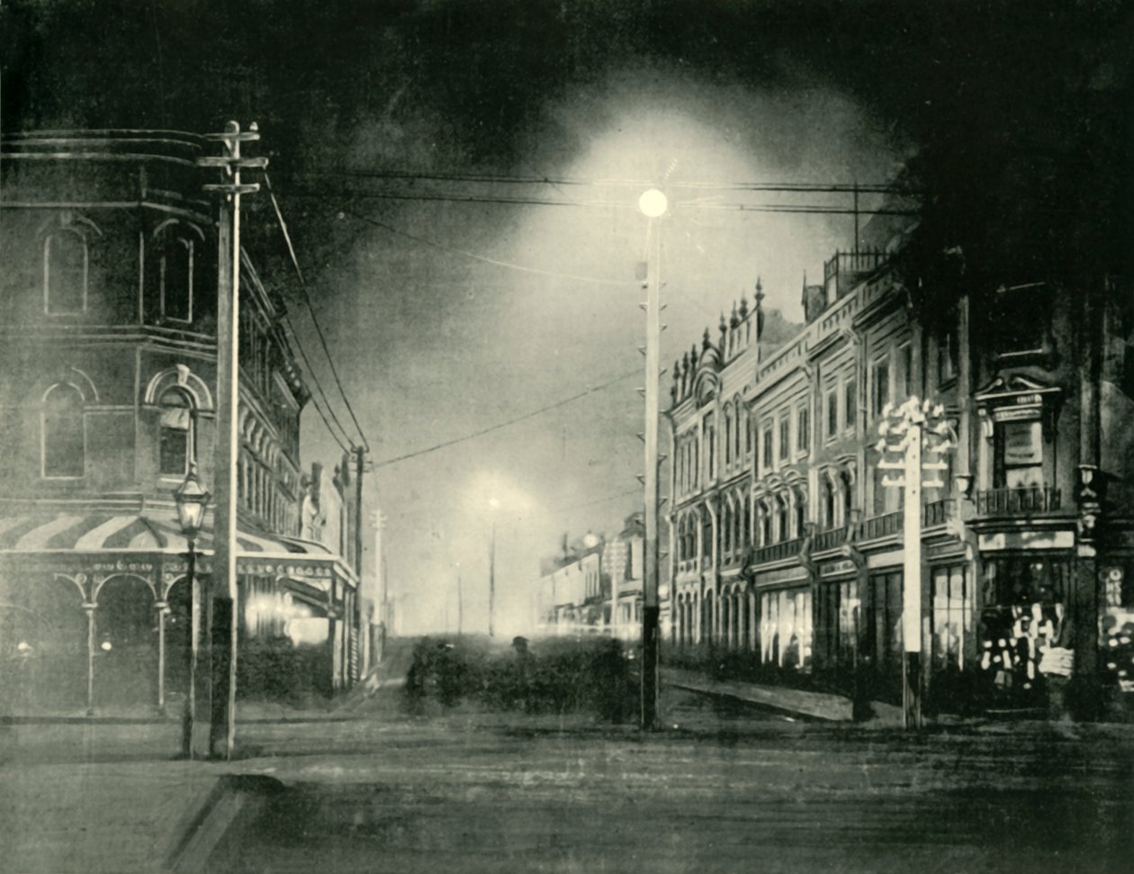 Launceston Bij Nacht Brisbane Street, 1901 door Unbekannt